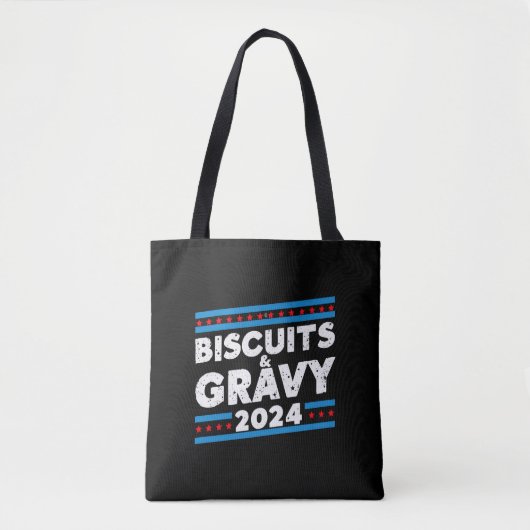 Biscuits en jus 2024 presidentsverkiezingen tote bag (Voorkant)