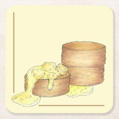 Biscuits en sauskorrelige Chef Diner Restaurant Kartonnen Onderzetters (Voorkant)