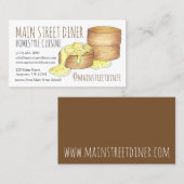 Biscuits en sauskorrelige Chef Diner Restaurant Visitekaartje (Voorkant / Achterkant)