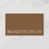 Biscuits en sauskorrelige Chef Diner Restaurant Visitekaartje (Achterkant)