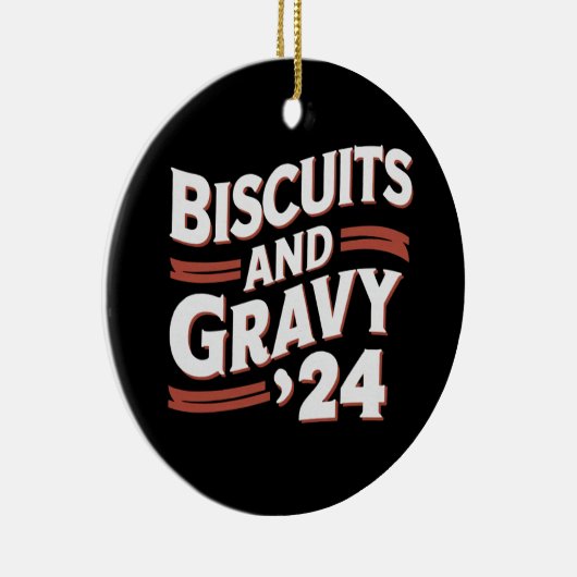 Biscuits jus 2024 presidentsverkiezingen voedsel keramisch ornament (Rechts)