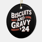 Biscuits jus 2024 presidentsverkiezingen voedsel keramisch ornament (Links)