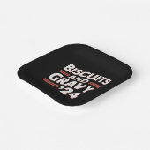 Biscuits jus 2024 presidentsverkiezingen voedsel papieren bordje (Gebogen)