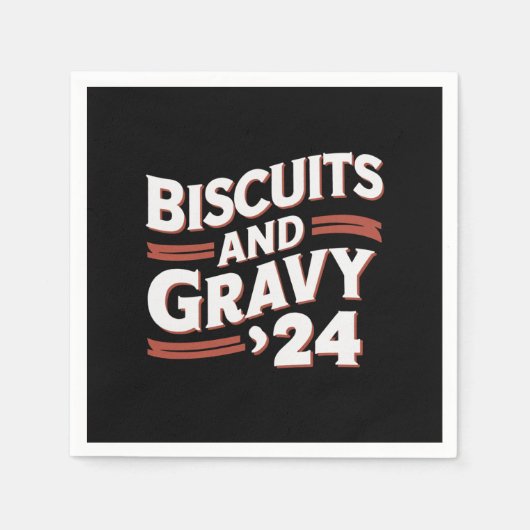 Biscuits jus 2024 presidentsverkiezingen voedsel servet (Voorkant)