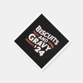 Biscuits jus 2024 presidentsverkiezingen voedsel servet (Hoek)