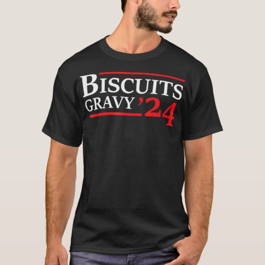 Biscuits jus 2024 - presidentsverkiezingen voedsel t-shirt (Voorkant)