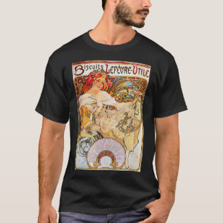 Biscuits Lefeure Utile Art Nouveau Alphonse Mucha T-shirt
