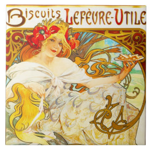 Biscuits Lefèvre-Utile - Large Ceramic Tile Tegeltje