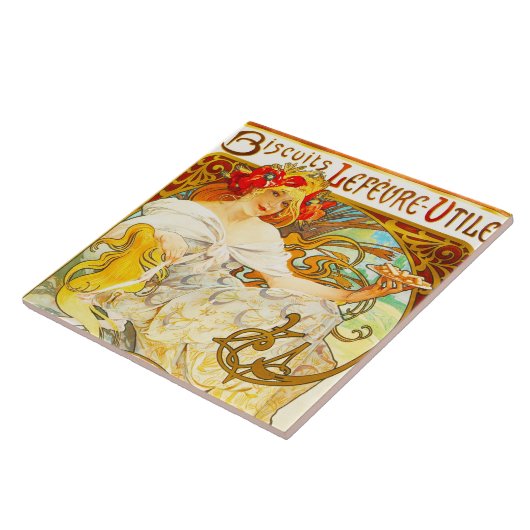 Biscuits Lefèvre-Utile - Large Ceramic Tile Tegeltje (Zijkant)