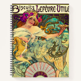 Biscuits Lefevre-Utile van Alphonse Mucha (1896) Notitieboek