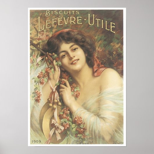 Biscuits Lefevre Utile Vintage AD 2 Poster (Voorkant)