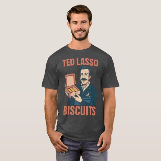 Biscuits met de baas Ted Lasso Geïnspireerd Design T-shirt (Voorkant volledig)