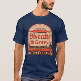 BISCUITS N GRAVY Bij het Comfort Food Cafe grappig T-shirt