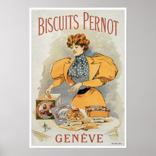 Biscuits Pernot Food and Art Poster