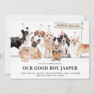 Biscuits & Pup Cakes Dog's Verjaardagsfeest Kaart