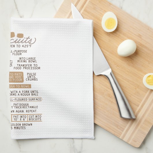 Biscuits Recept Keuken Handdoek – Zuid (Quarter Fold)