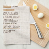 Biscuits Recipe Kitchen Towel Theedoek (Quarter Fold)