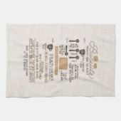 Biscuits Recipe Kitchen Towel Theedoek (Horizontaal)