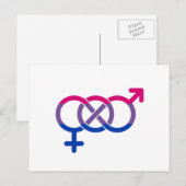 Biseksualiteit Gender Symbool Briefkaart (Voorkant / Achterkant)