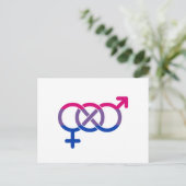 Biseksualiteit Gender Symbool Briefkaart (Staand voorkant)