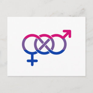 Biseksualiteit Gender Symbool Briefkaart
