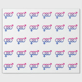 Biseksualiteit Gender Symbool Cadeaupapier (Vlak)