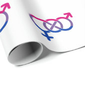 Biseksualiteit Gender Symbool Cadeaupapier (Rol Hoek)