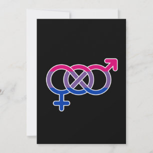Biseksualiteit Gender Symbool Feestdagenkaart