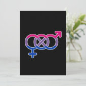 Biseksualiteit Gender Symbool Feestdagenkaart (Staand voorkant)
