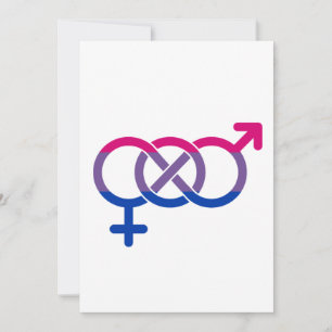 Biseksualiteit Gender Symbool Feestdagenkaart