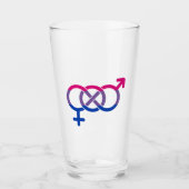 Biseksualiteit Gender Symbool Glas (Voorkant)
