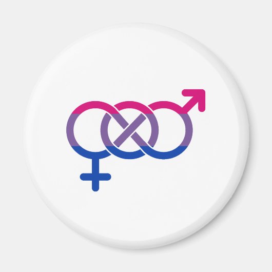 Biseksualiteit Gender Symbool Magneet (Voorkant)