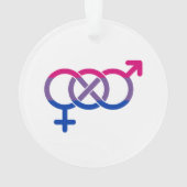 Biseksualiteit Gender Symbool Ornament (achterkant)