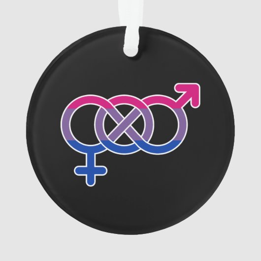 Biseksualiteit Gender Symbool Ornament (achterkant)