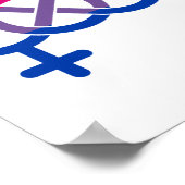 Biseksualiteit Gender Symbool Poster (Hoek)