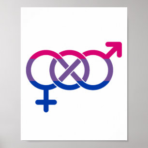 Biseksualiteit Gender Symbool Poster