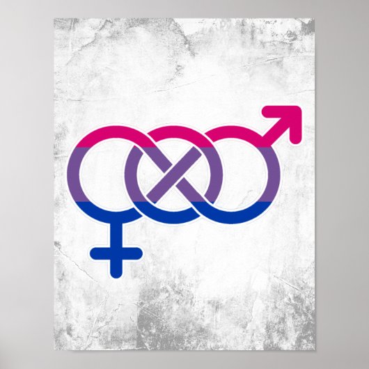 Biseksualiteit Gender Symbool Poster (Voorkant)