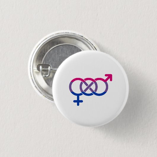 Biseksualiteit Gender Symbool Ronde Button 3,2 Cm (Voorkant /achterkant)