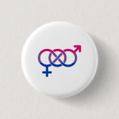 Biseksualiteit Gender Symbool Ronde Button 3,2 Cm (Voorkant)