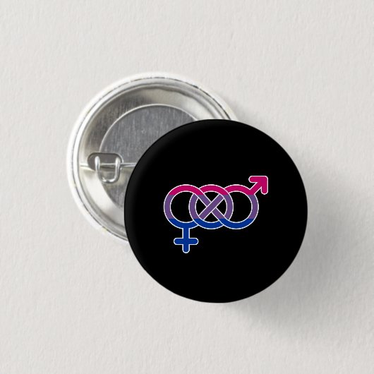 Biseksualiteit Gender Symbool Ronde Button 3,2 Cm (Voorkant /achterkant)