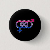 Biseksualiteit Gender Symbool Ronde Button 3,2 Cm (Voorkant)