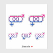 Biseksualiteit Gender Symbool Sticker (Vel)