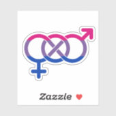 Biseksualiteit Gender Symbool Sticker (Vel)