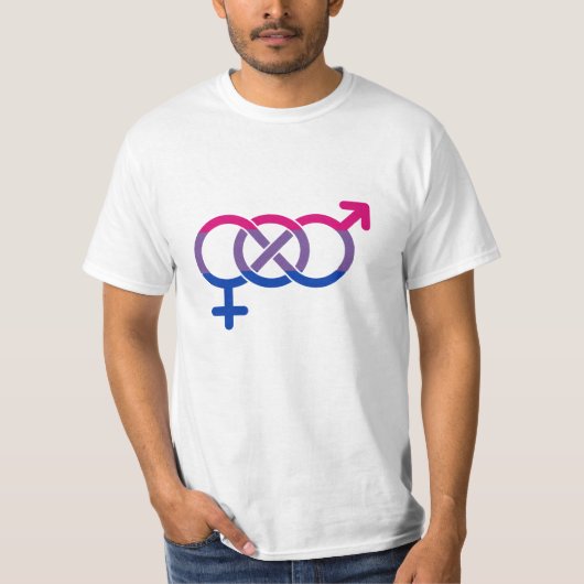 Biseksualiteit Gender Symbool T-shirt (Voorkant)