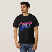 Biseksualiteit Gender Symbool T-shirt (Voorkant volledig)