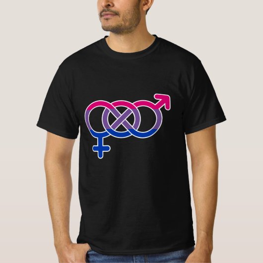 Biseksualiteit Gender Symbool T-shirt (Voorkant)