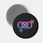 Biseksualiteit Gendersymbool Magneet (Voorkant / Achterkant)