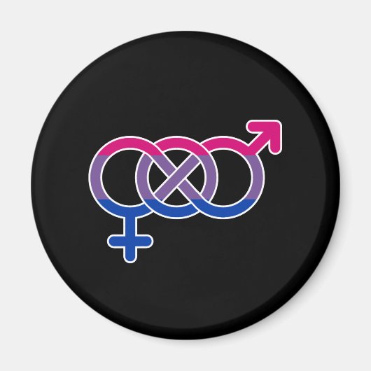 Biseksualiteit Gendersymbool Magneet (Voorkant)