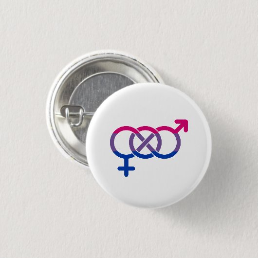 Biseksualiteit Gendersymbool Ronde Button 3,2 Cm (Voorkant /achterkant)