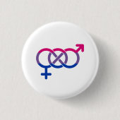 Biseksualiteit Gendersymbool Ronde Button 3,2 Cm (Voorkant)